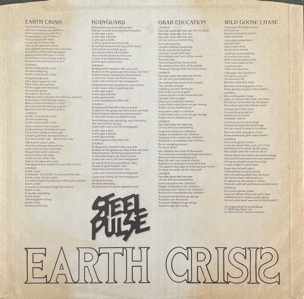 Steel Pulse -Earth Crisis