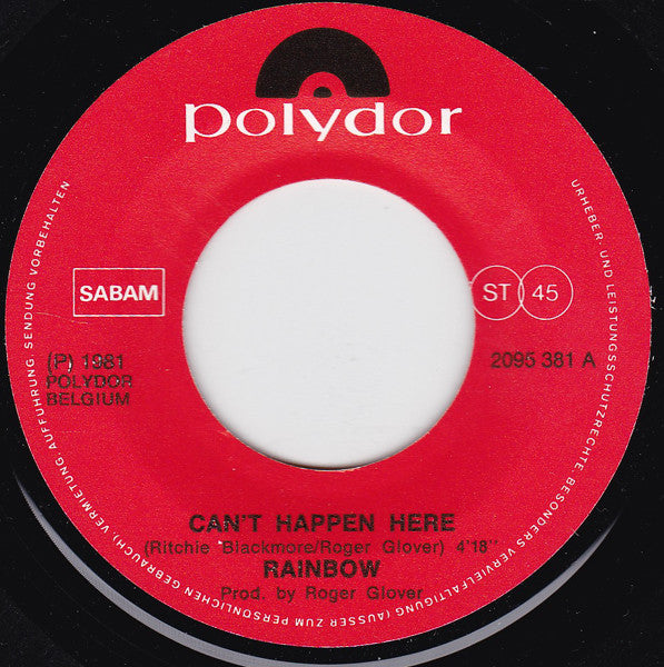 Rainbow -Can't Happen Here