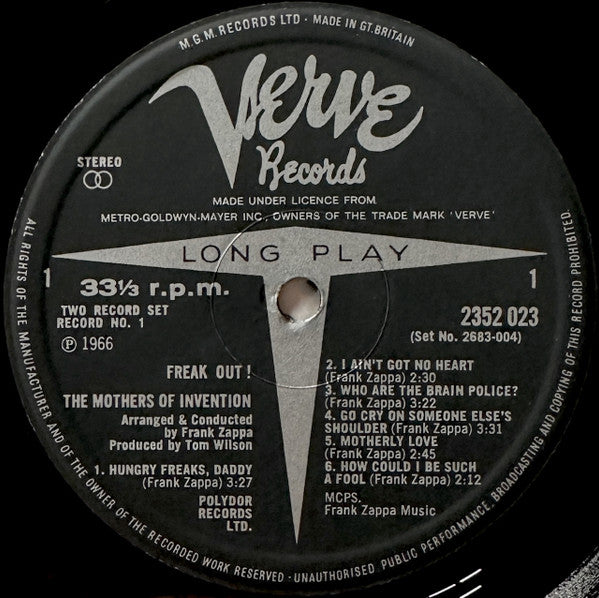 The Mothers Of Invention* -Freak Out!