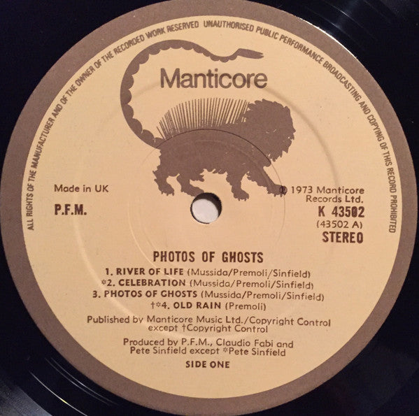 Premiata Forneria Marconi -Photos Of Ghosts
