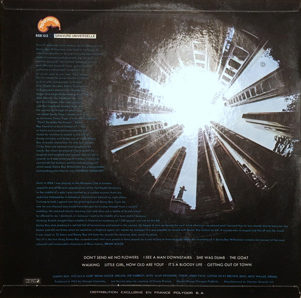 Sonny Boy Williamson (2) With Brian Auger &amp; The Trinity - Joe Harriott - Alan Skidmore - Jimmy Page - Don't Send Me No Flowers