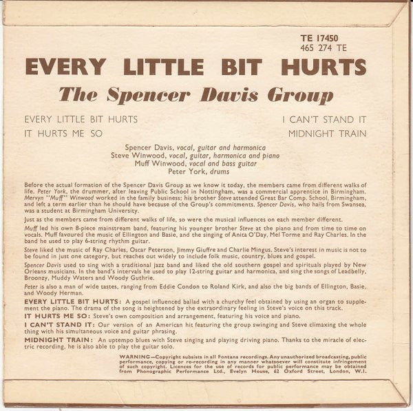 The Spencer Davis Group -Every Little Bit Hurts