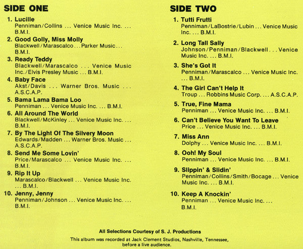Little Richard -K-tel Presents Little Richard Live! 20 Super Hits