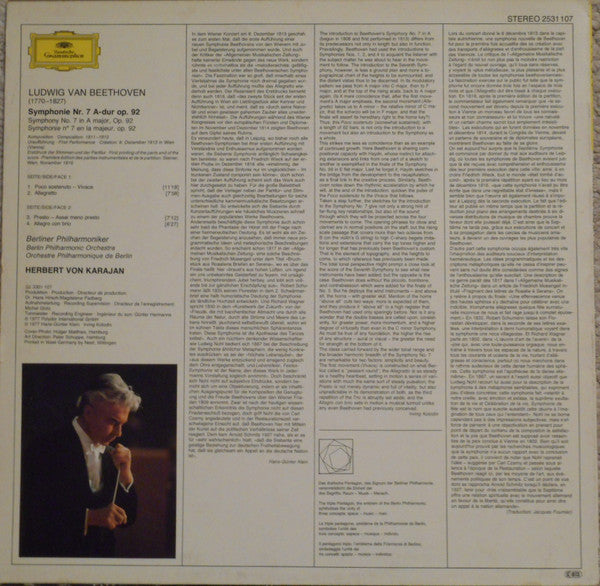 Beethoven* • Herbert von Karajan • Berliner Philharmoniker - Symphonie Nr. 7