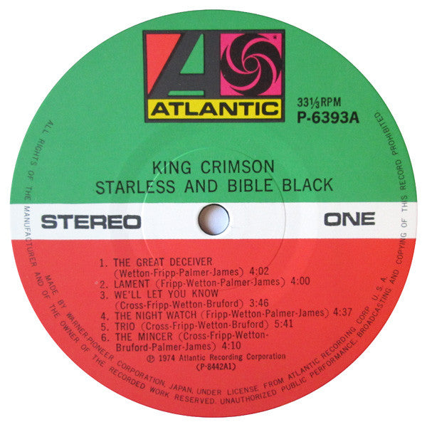 King Crimson -Starless And Bible Black