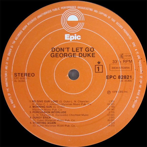 George Duke -Don't Let Go