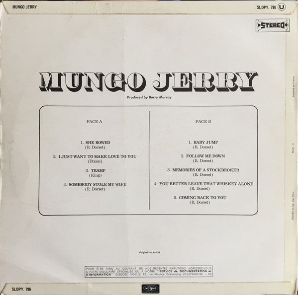 Mungo Jerry -Somebody Stole My Wife
