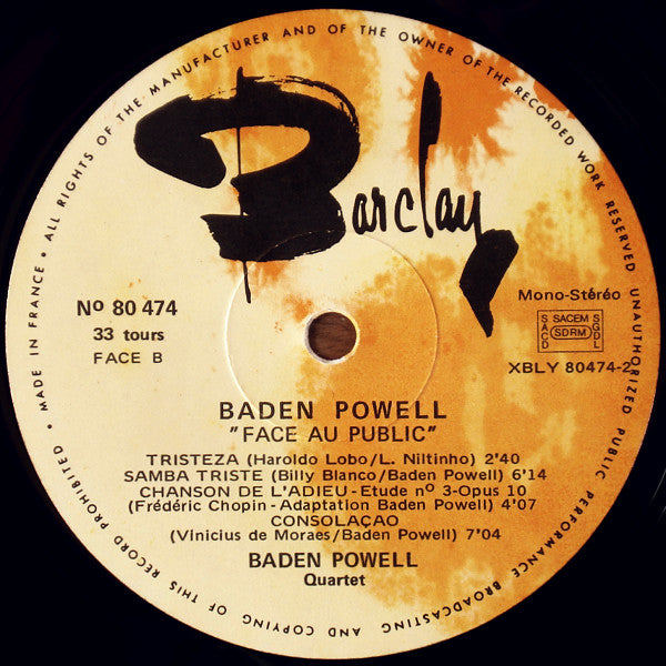 Baden Powell -Face Au Public