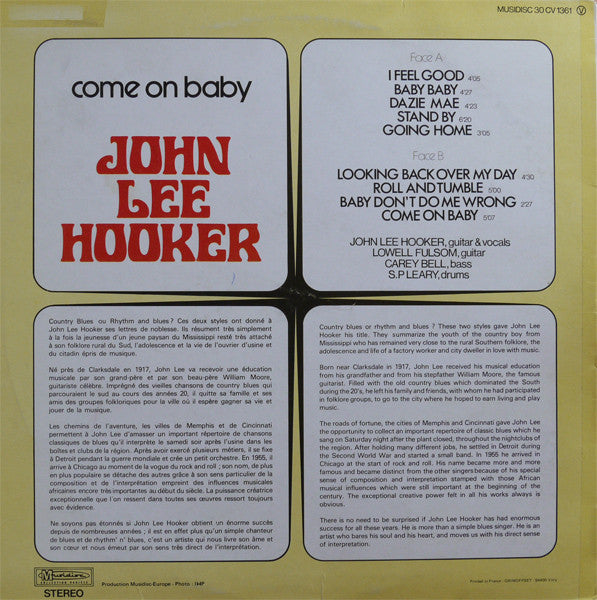 John Lee Hooker - Come On Baby