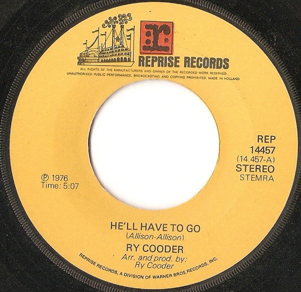 Ry Cooder -He'll Have To Go