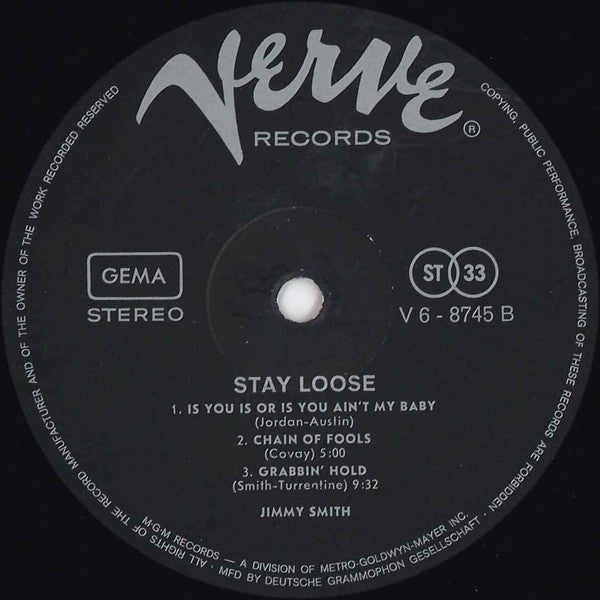 Jimmy Smith -Stay Loose