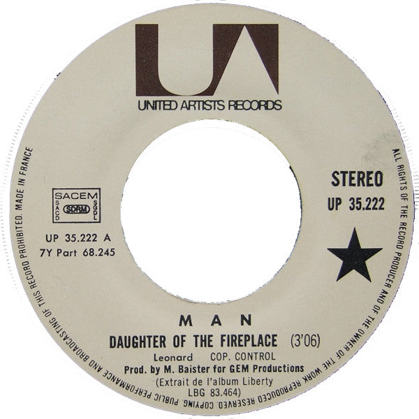 Man -Daughter Of The Fireplace / Country Girl