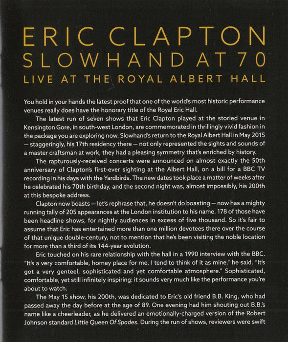 Eric Clapton -Slowhand At 70: Live At The Royal Albert Hall