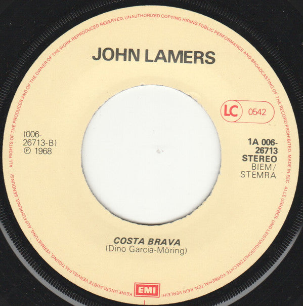 John Lamers -Ik Bewonder Jou / Costa Brava