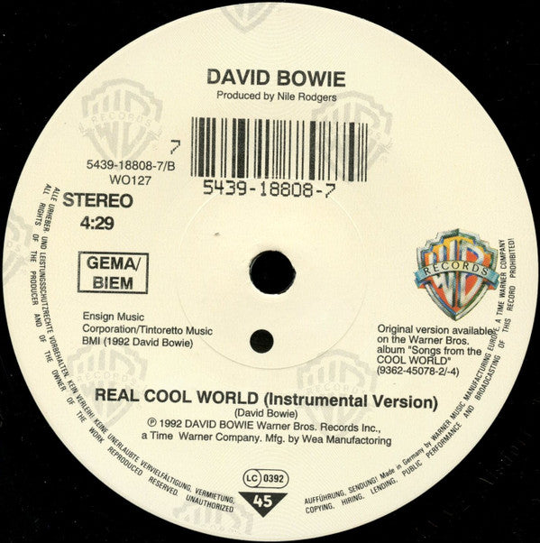 David Bowie -Real Cool World
