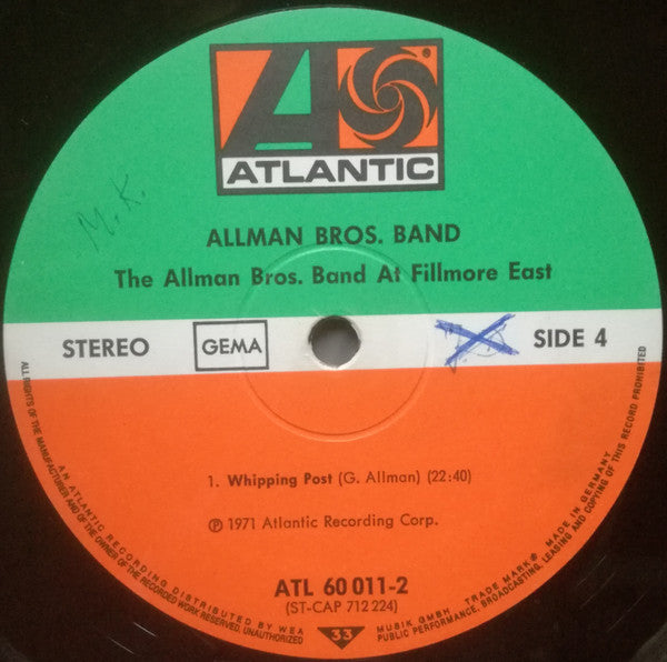 The Allman Brothers Band -The Allman Brothers Band At Fillmore East