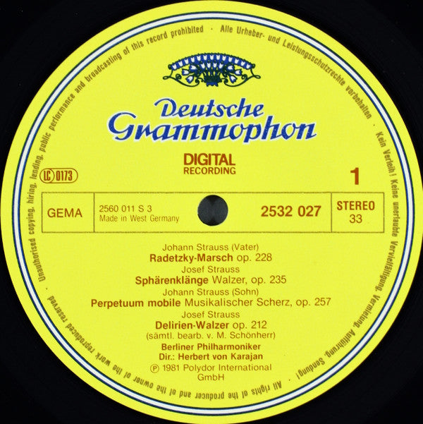 Johann* &amp; Josef Strauss*, Berliner Philharmoniker ∙ Herbert von Karajan - Radetzky-Marsch