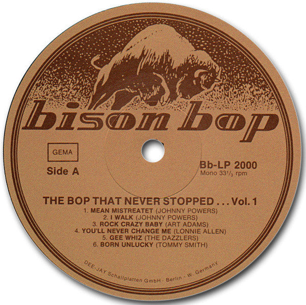 Various -Bison Bop: The Bop That Never Stopped - For A Real Rockin' Cat Volume 1