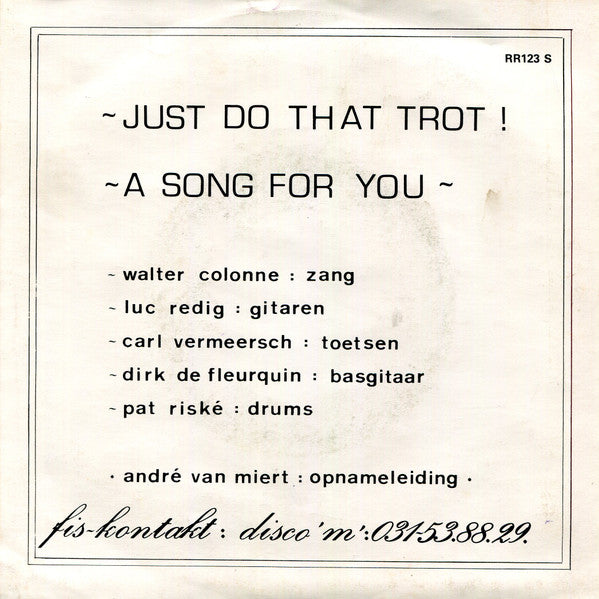 FIS -Just Do That Trot / A Song For You