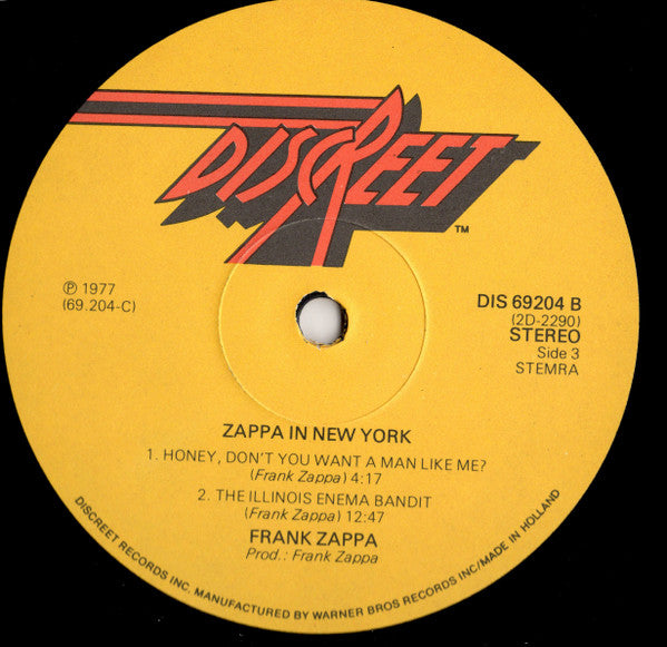 Frank Zappa -Zappa In New York