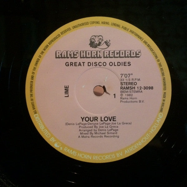 Lime (2) / The Strikers -Your Love / Body Music (Special Disco Re-Mix)