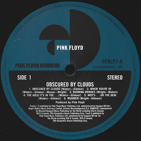 Pink Floyd - Obscured By Clouds