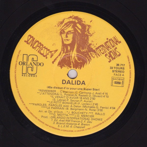 Dalida -45Ème Disque D'Or Pour Une Super-Star
