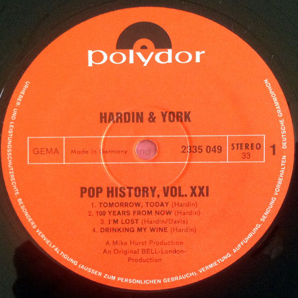 Hardin & York -Pop History Vol 21