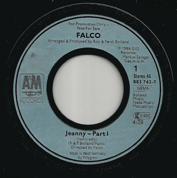 Falco -Jeanny - Part 1 (Radio Edit)