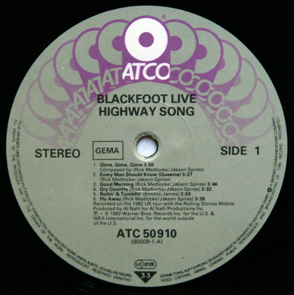 Blackfoot (3) -Highway Song Live