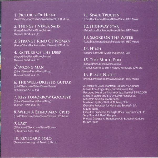 Deep Purple -Live In Concert At The 2006 Montreux Festival