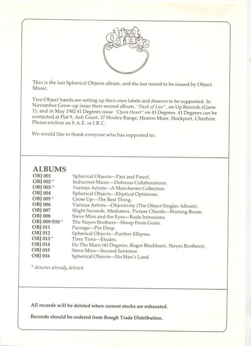 Spherical Objects - No Man's Land