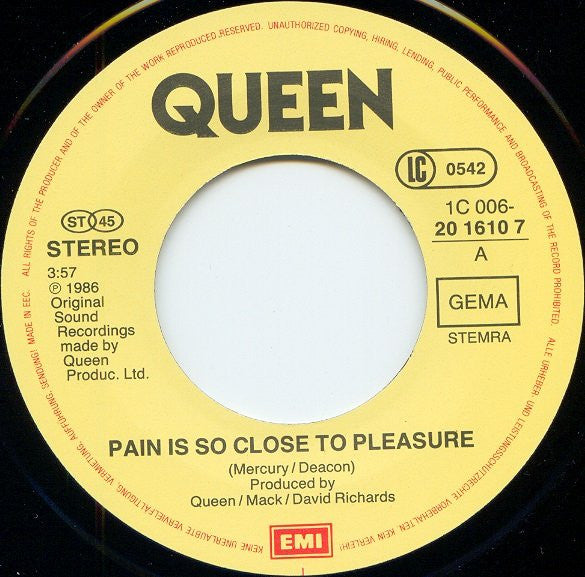 Queen -Pain Is So Close To Pleasure
