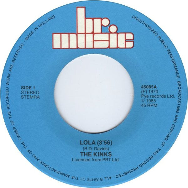 The Kinks -Lola / Death Of A Clown