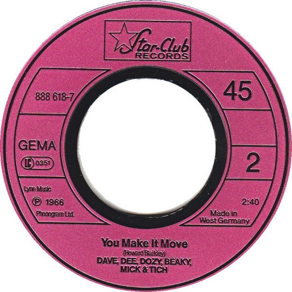Dave Dee, Dozy, Beaky, Mick & Tich -Bend It / You Make It Move