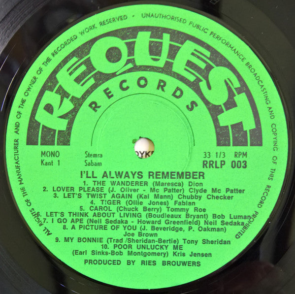 Various - 20 Great Oldies -  I'll Always Remember Volume 3