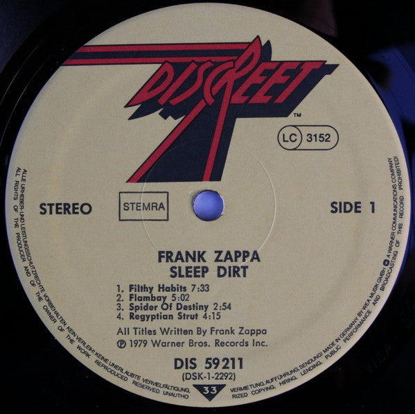 Frank Zappa -Sleep Dirt