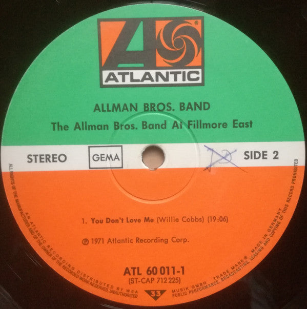 The Allman Brothers Band -The Allman Brothers Band At Fillmore East
