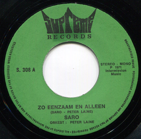Saro (5) -Zo Eenzaam En Alleen / Dansen Met Jou