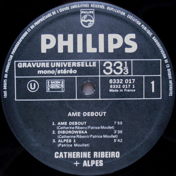Catherine Ribeiro + Alpes -Ame Debout