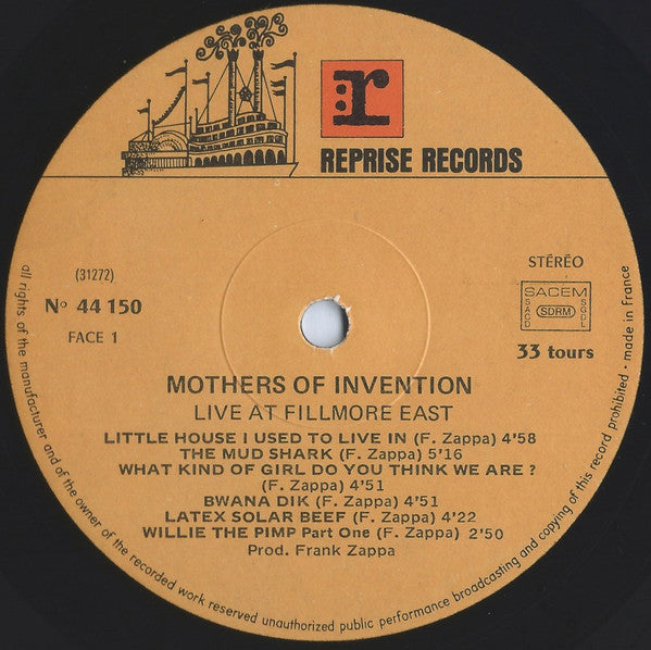 The Mothers -Fillmore East - June 1971