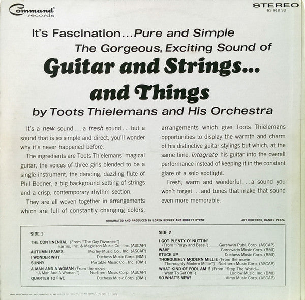 Toots Thielemans And His Orchestra -Guitar And Strings . . . And Things
