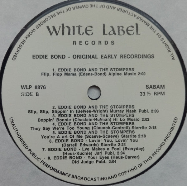 Eddie Bond -Original Early Recordings