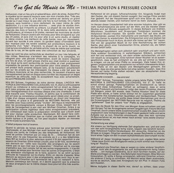 Thelma Houston & Pressure Cooker -I've Got The Music In Me