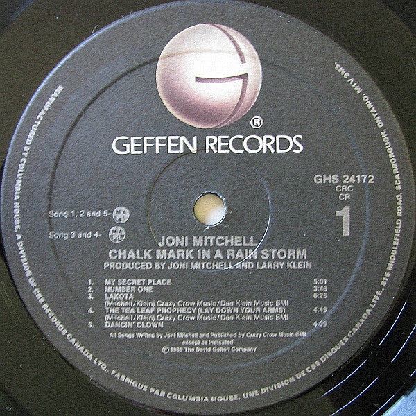 Joni Mitchell -Chalk Mark In A Rain Storm