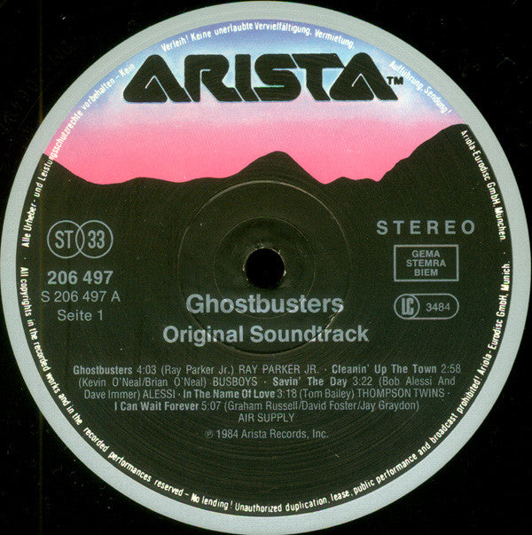 Various -Ghostbusters (Original Soundtrack Album)