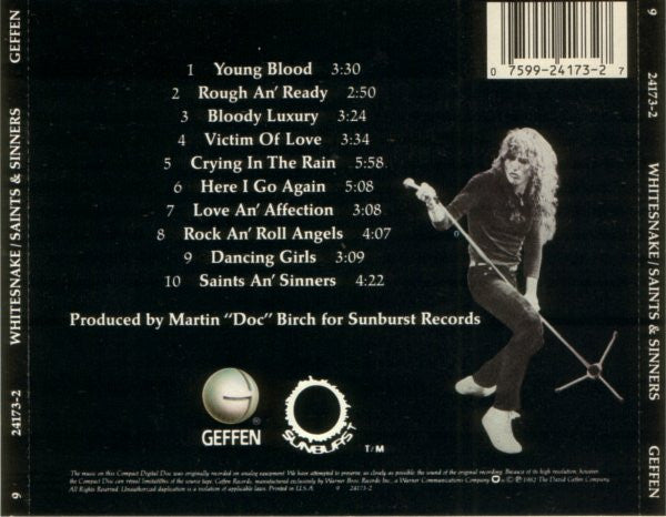 Whitesnake -Saints & Sinners