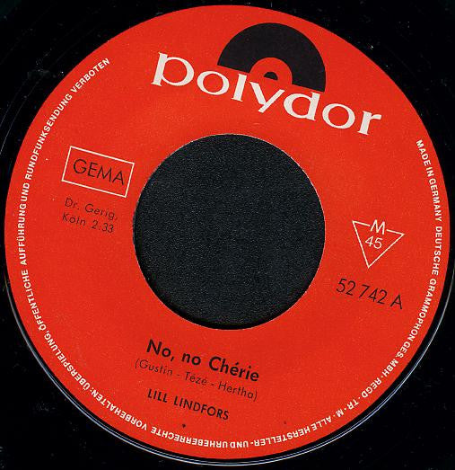 Lill Lindfors -No, No Chérie / Don't Stop The Slop
