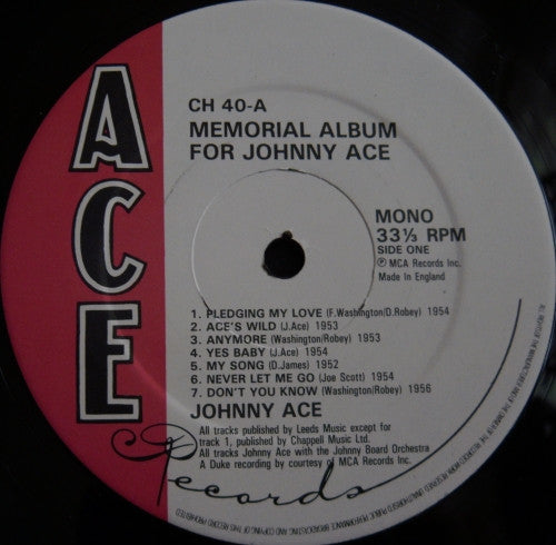 Johnny Ace -Memorial Album For Johnny Ace