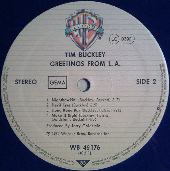 Tim Buckley -Greetings From L.A.